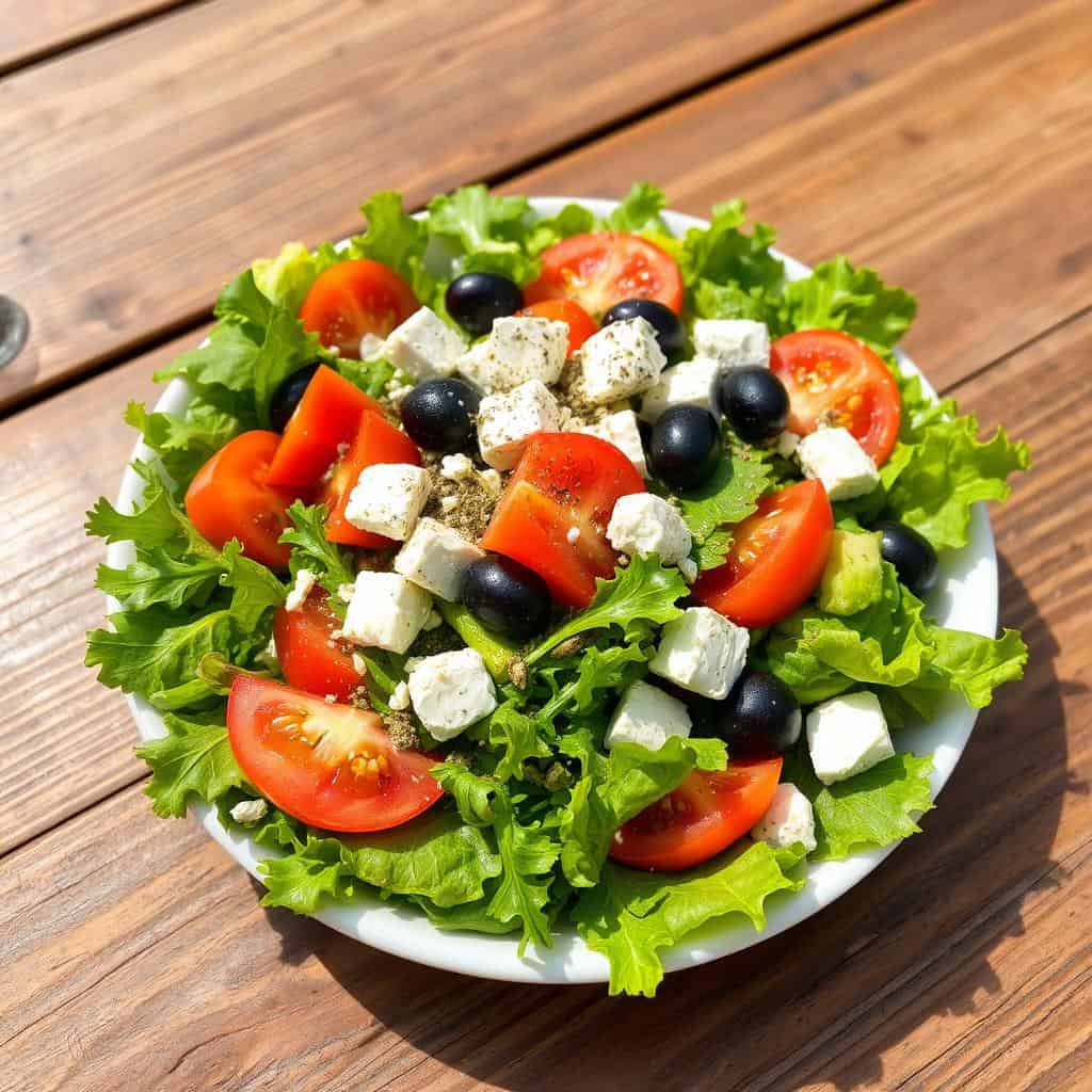 Authentic Greek Salad with Fresh Ingredients