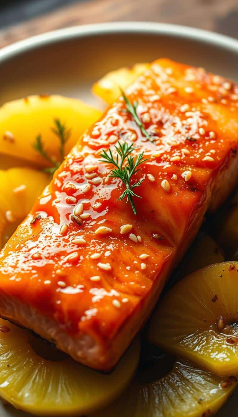 Baked Pineapple Salmon