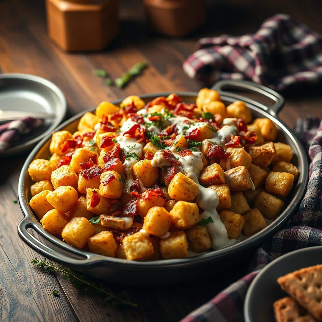 Chicken Bacon Ranch Tater Tot Casserole