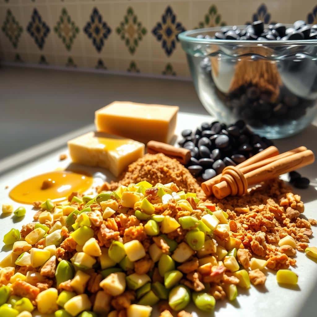 Middle Eastern Inspired Cookie Bar Ingredients