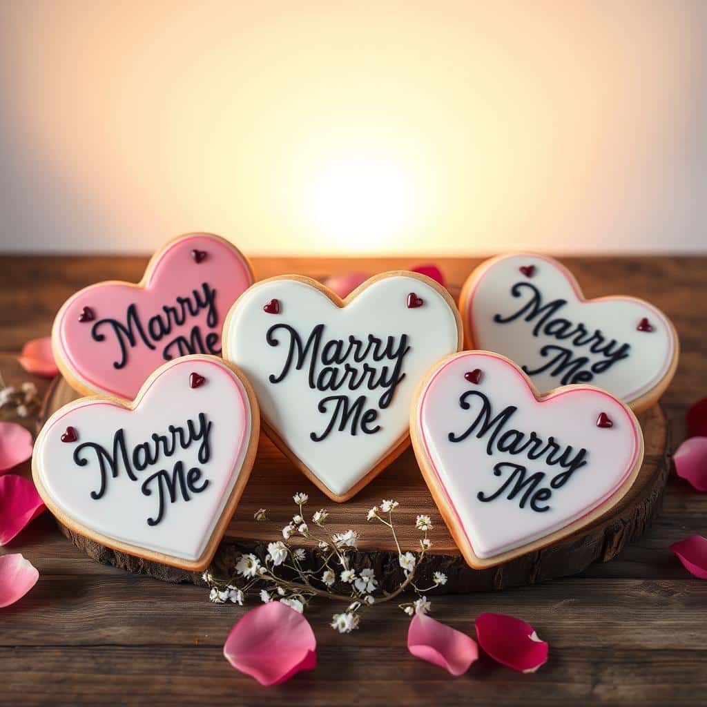 Personalized Marry Me Cookies Decoration