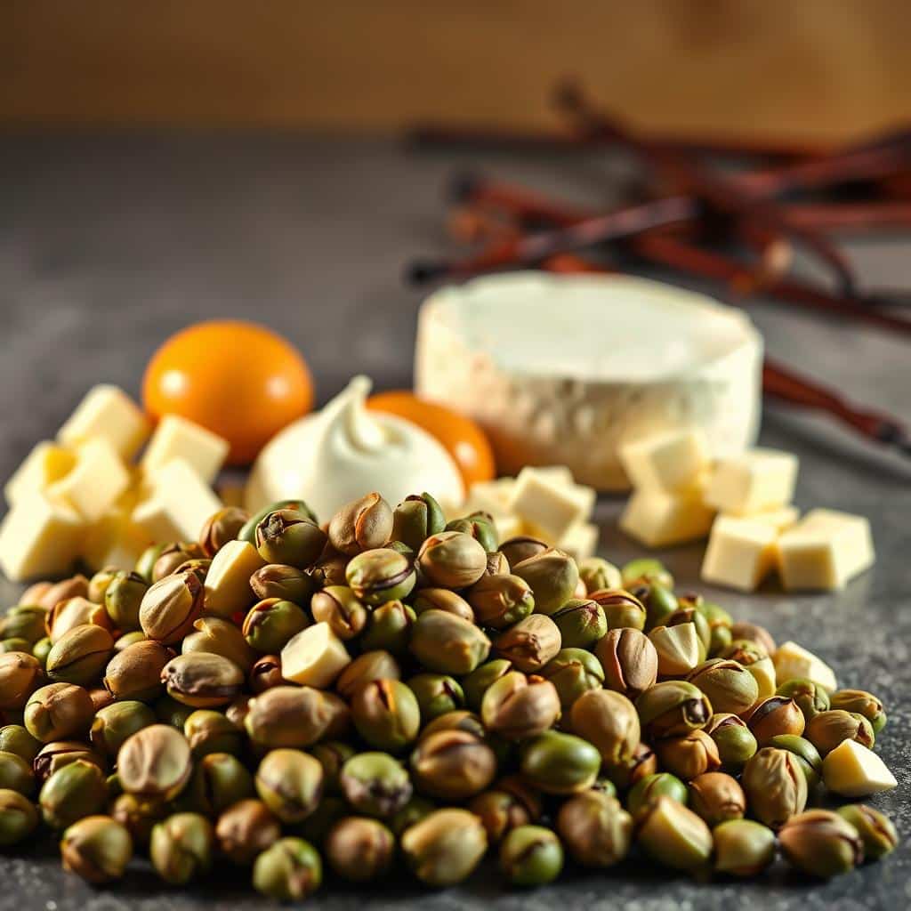 Pistachio White Chocolate Cheesecake Ingredients