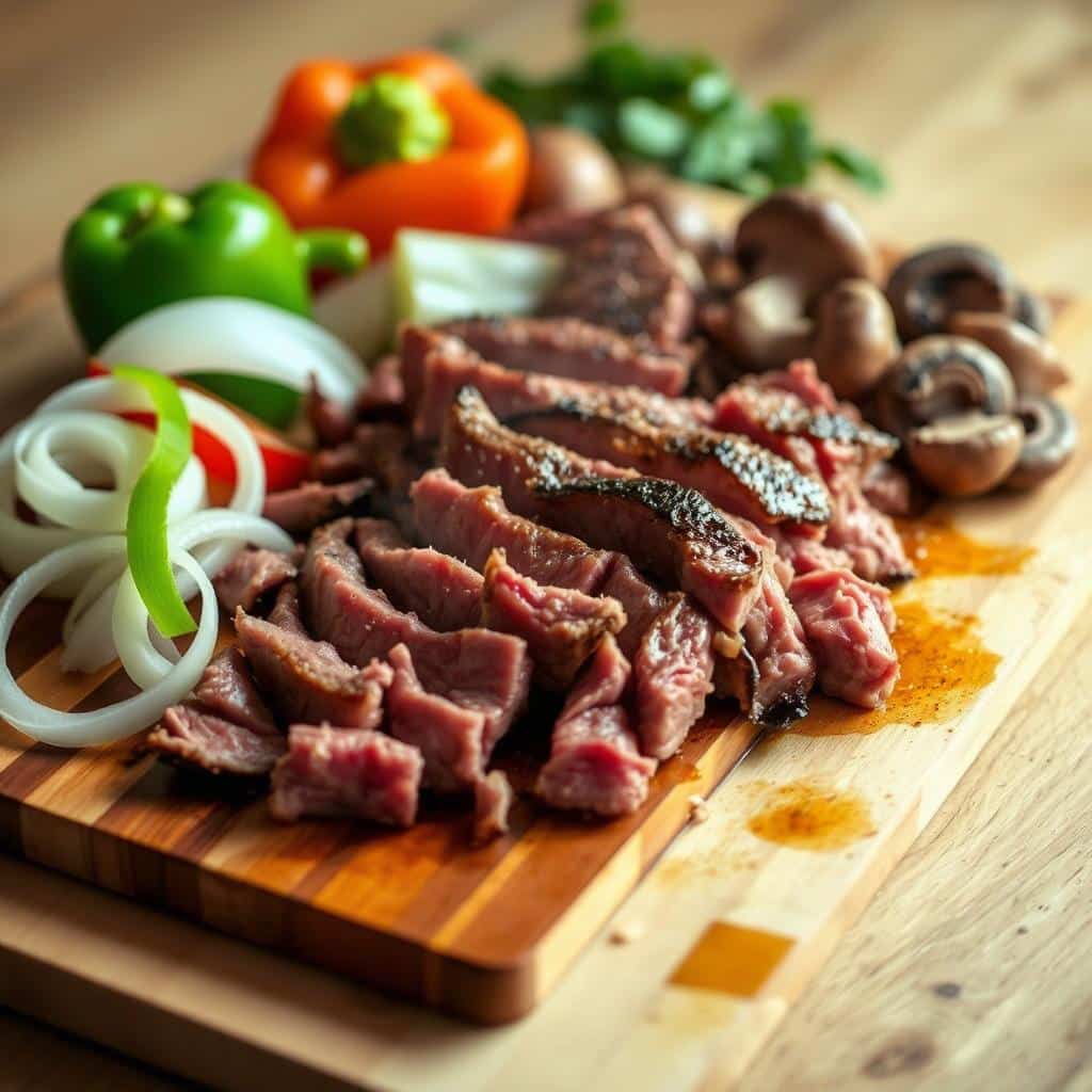 Shaved Steak Ingredients for Cheesesteak