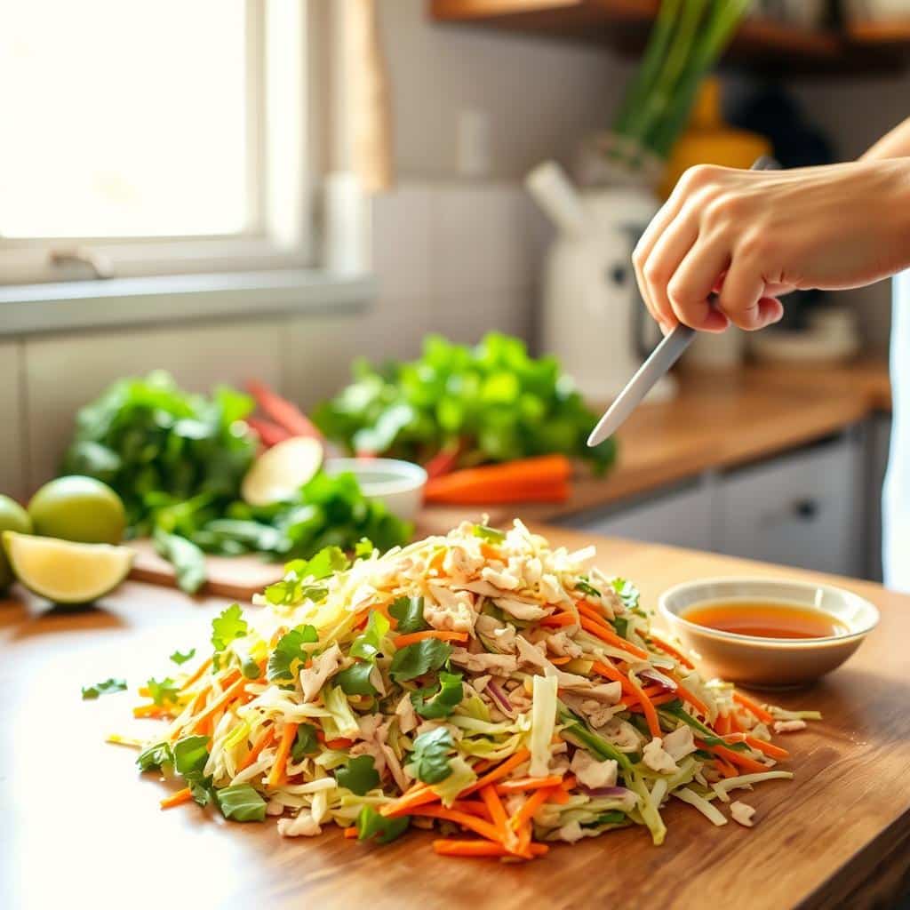 Vietnamese Chicken Salad Preparation