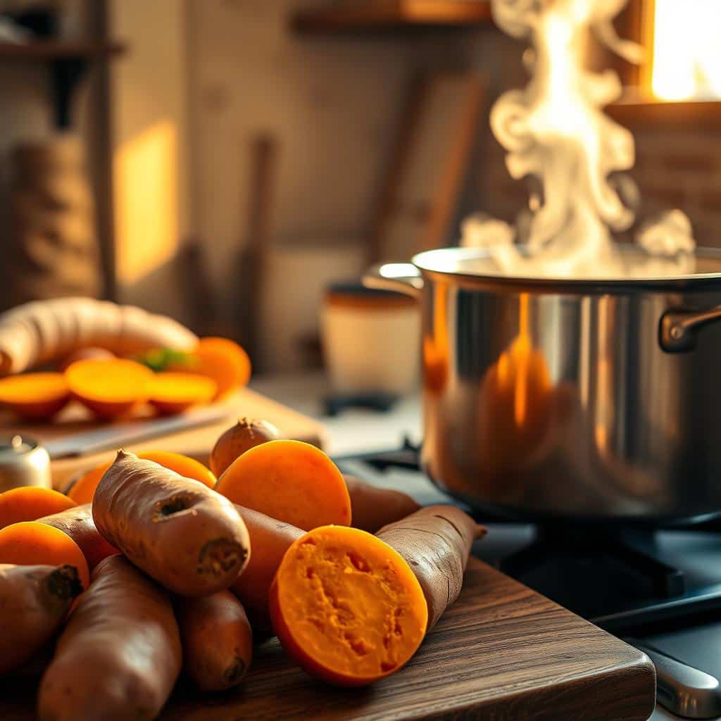 Sweet Potato Soup Preparation