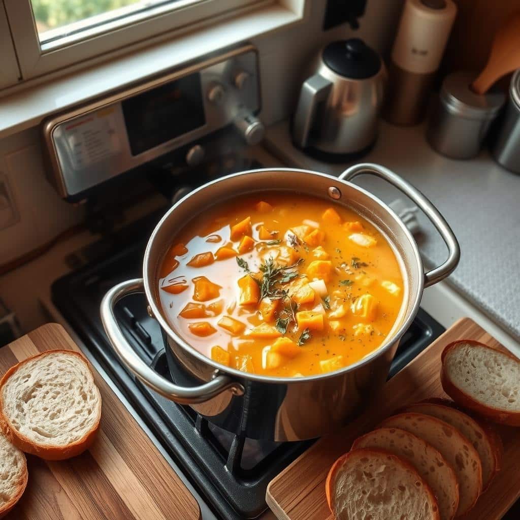 Sweet Potato Soup Preparation