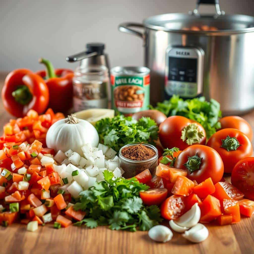 Vegetarian Chili Ingredients