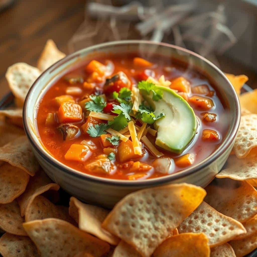 Vegetarian Tortilla Soup Comfort Meal