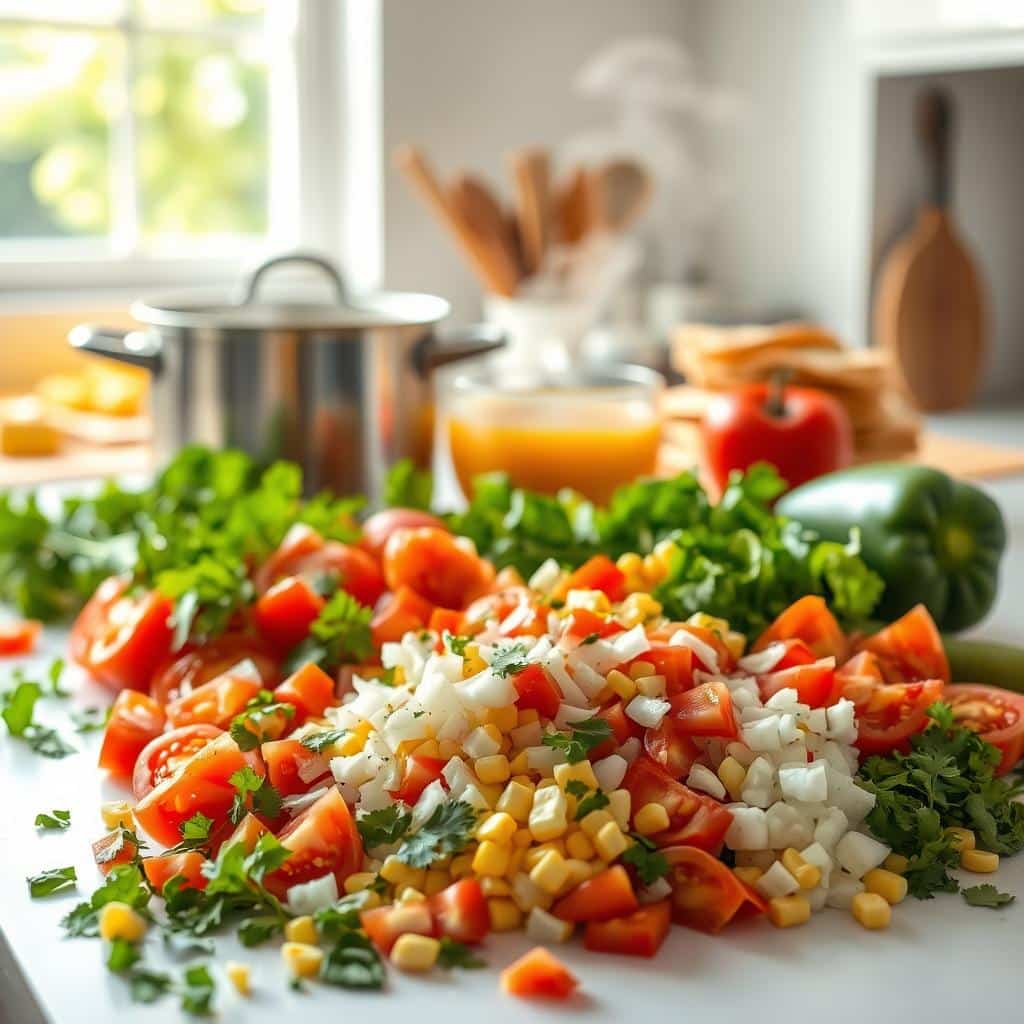 Vegetarian Tortilla Soup Ingredients