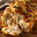 Cheesy Chicken and Bacon-Stuffed Bread Loaf