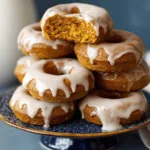 Baked Pumpkin Donuts with Maple Glaze