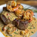Steak in Creamy Cajun Shrimp Sauce (Surf & Turf)