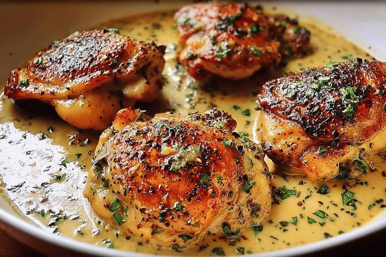 Bobby Flay’s Creamy Chicken Thighs