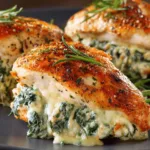 Cheesy Spinach Stuffed Chicken Breasts