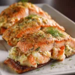 Crab and Shrimp Stuffed Salmon