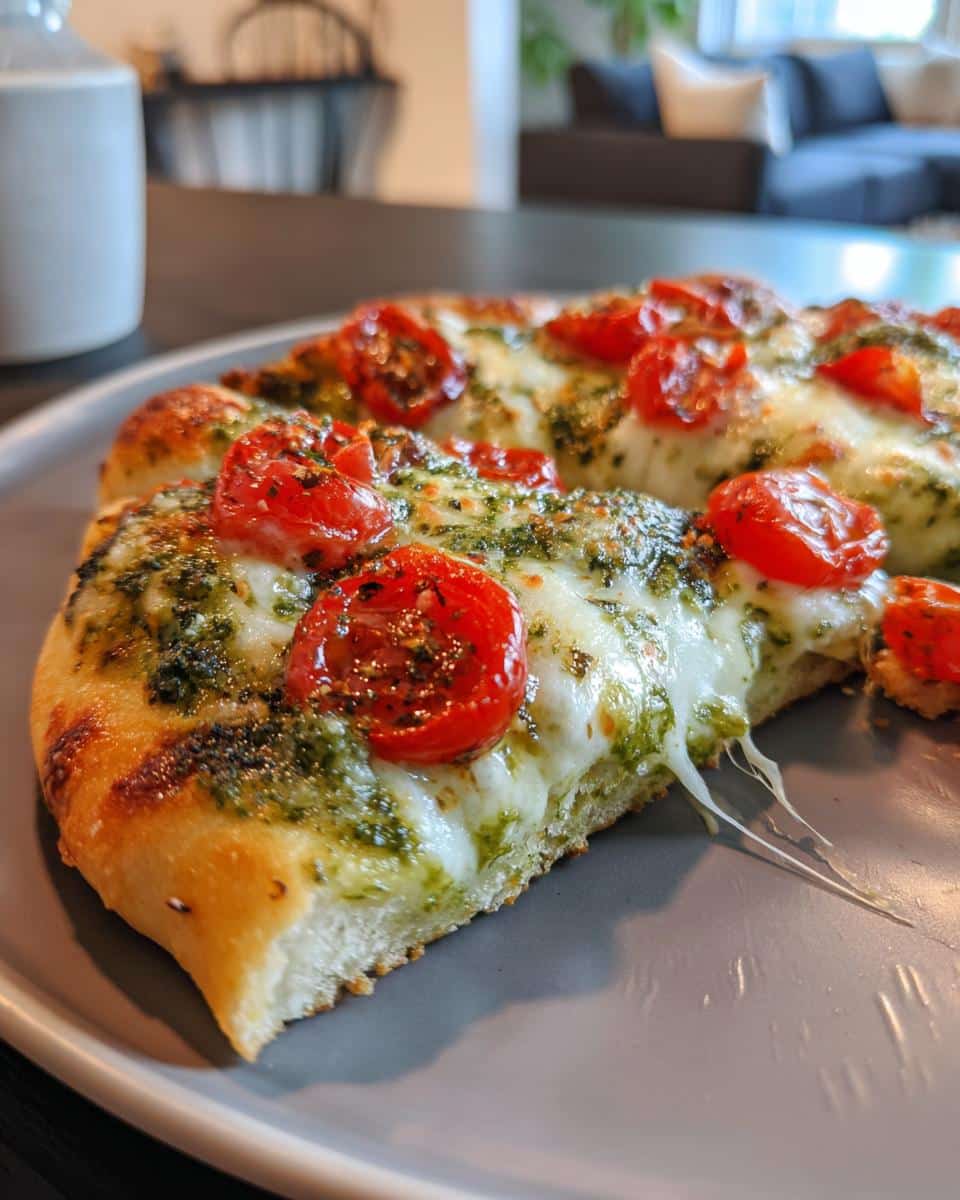 Basil Pesto Flatbread - detail 2