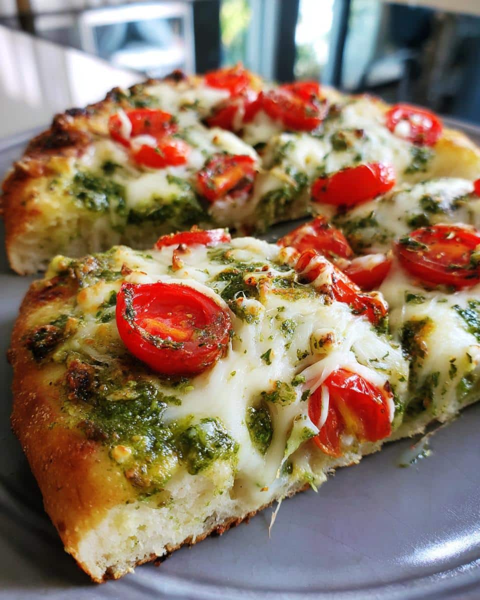 Basil Pesto Flatbread - detail 3