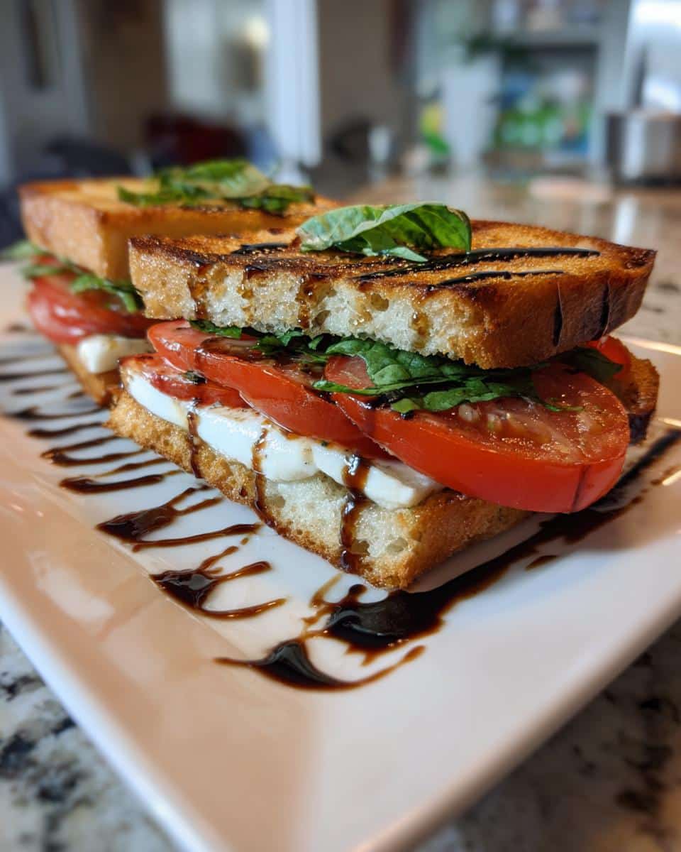 Caprese Sandwich with Fresh Mozzarella - detail 2