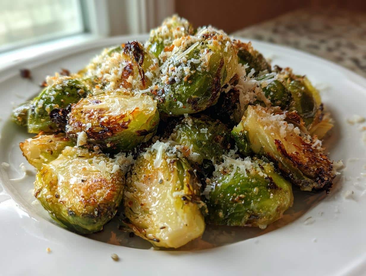 Garlic Parmesan Brussels Sprouts
