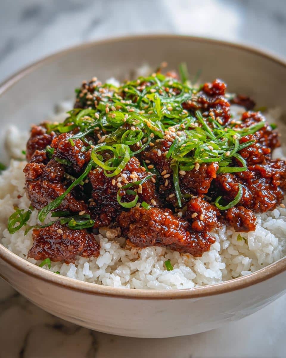 Korean Ground Beef Bowl - detail 1