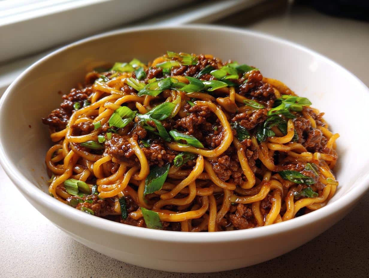 30-Minute Mongolian Ground Beef Noodles: A Flavor Bomb