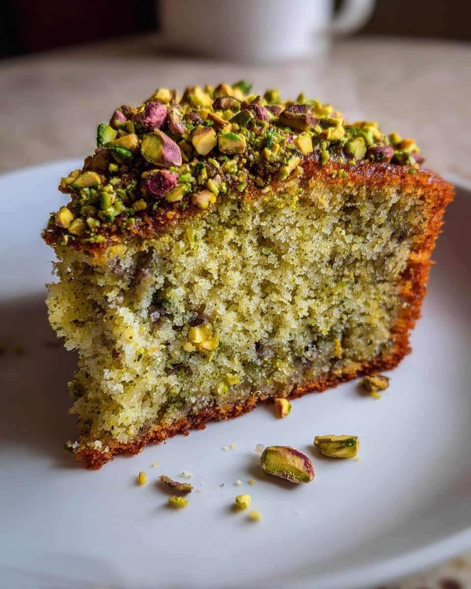 Pistachio Olive Oil Cake - detail 1