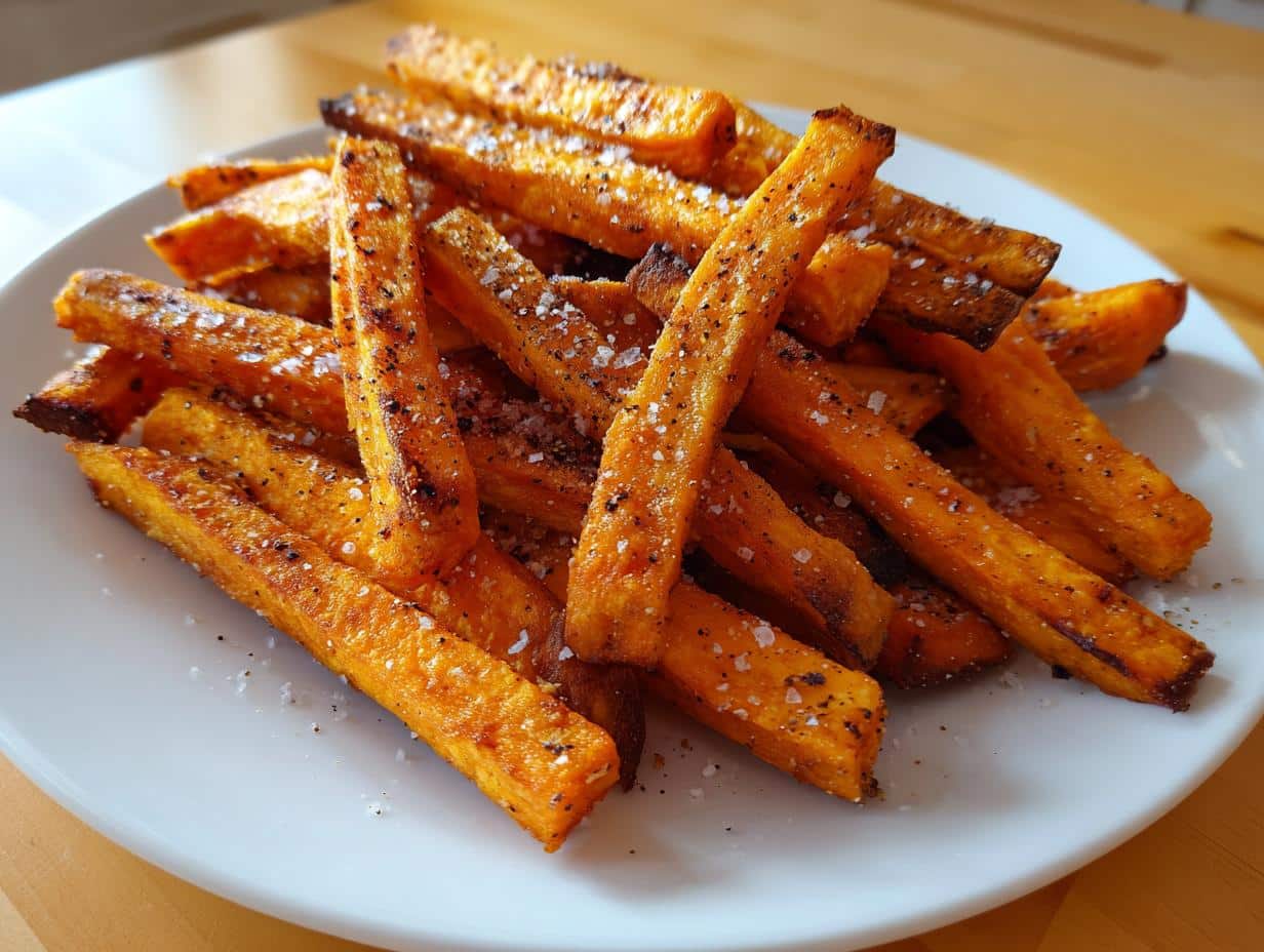 Crispy Sweet Potato Fries Recipe with 2 Secret Tricks