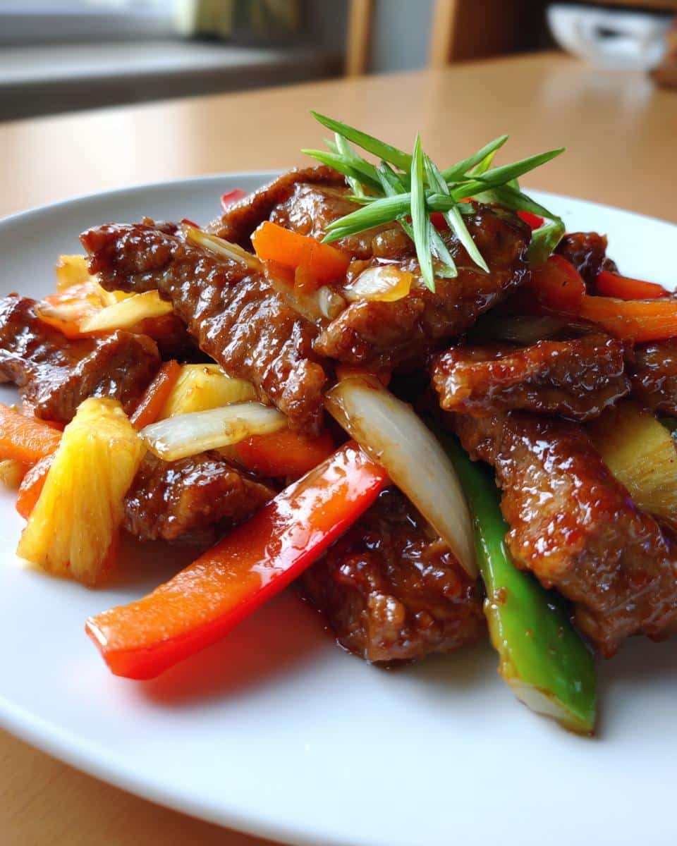 Sweet and Sour Beef - detail 1