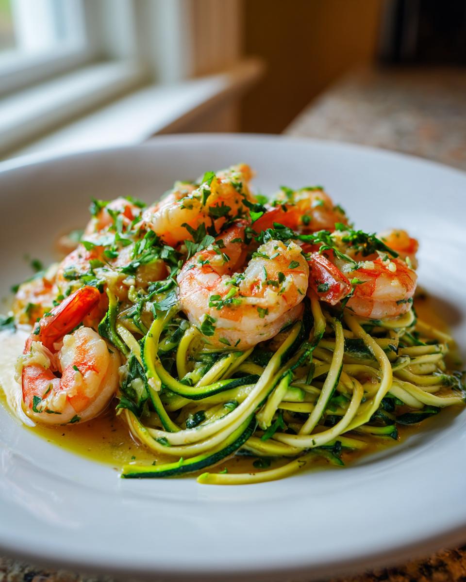 20-Minute Garlic Shrimp with Zucchini Noodles - detail 2