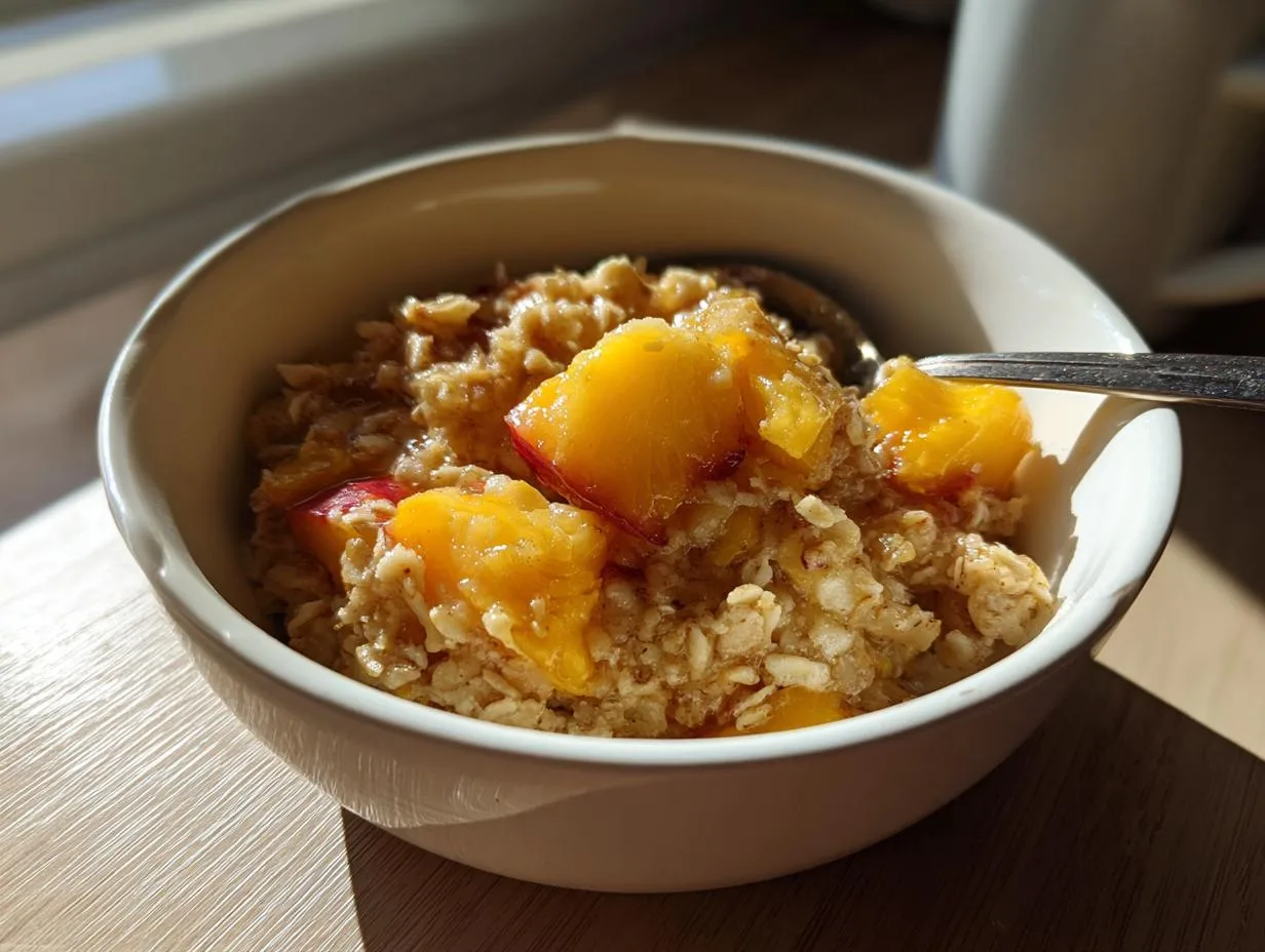 Baked Peach Oatmeal