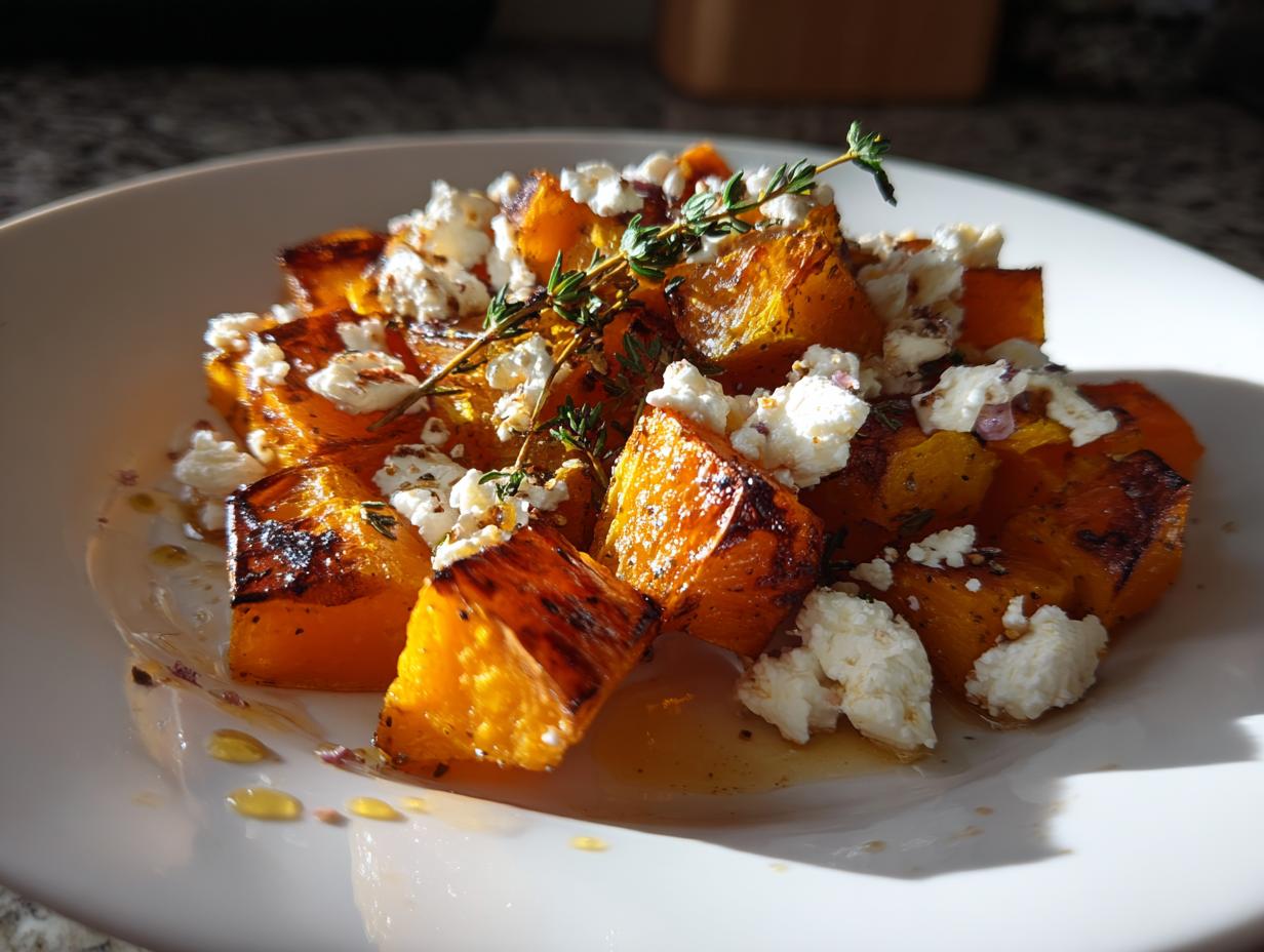 10-Minute Butternut Squash with Goat Cheese and Honey Bliss
