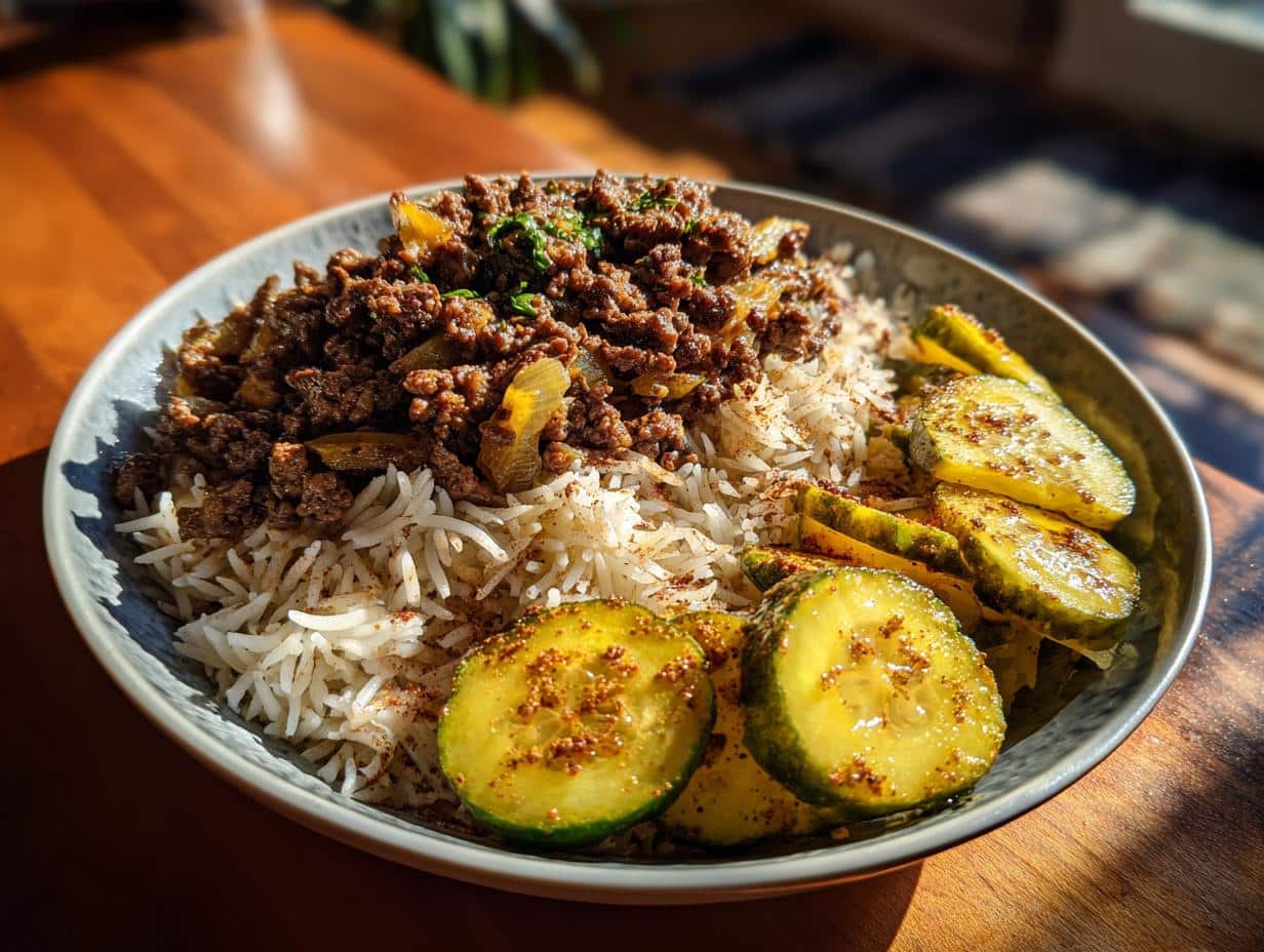 45-Minute Hashweh and Cooked Cucumbers: A Flavorful Feast