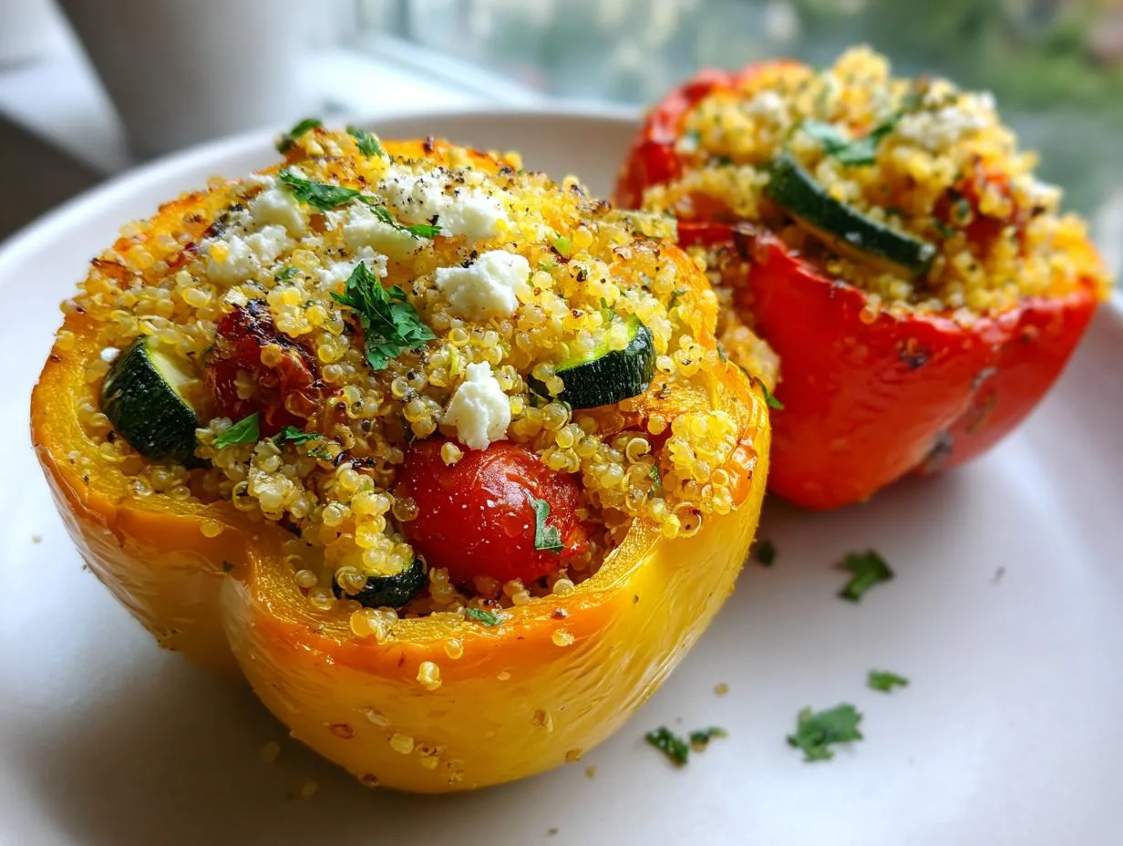 Mediterranean Quinoa Stuffed Peppers