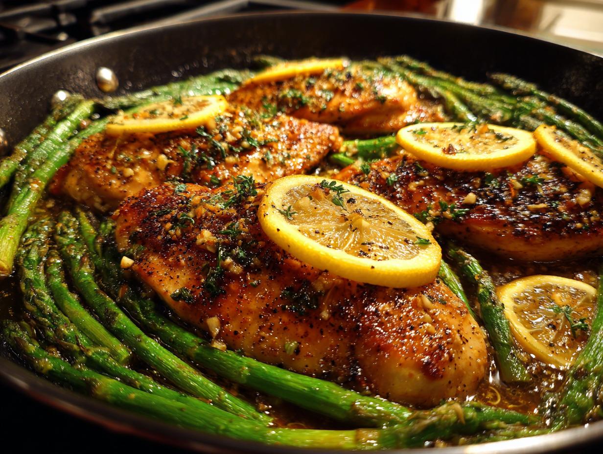 35-Minute One-Pan Lemon Herb Chicken Bliss with Asparagus
