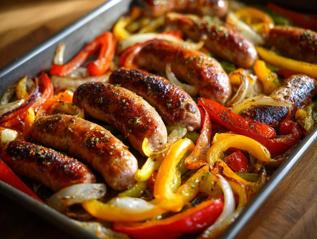 Sheet-Pan Sausage and Peppers
