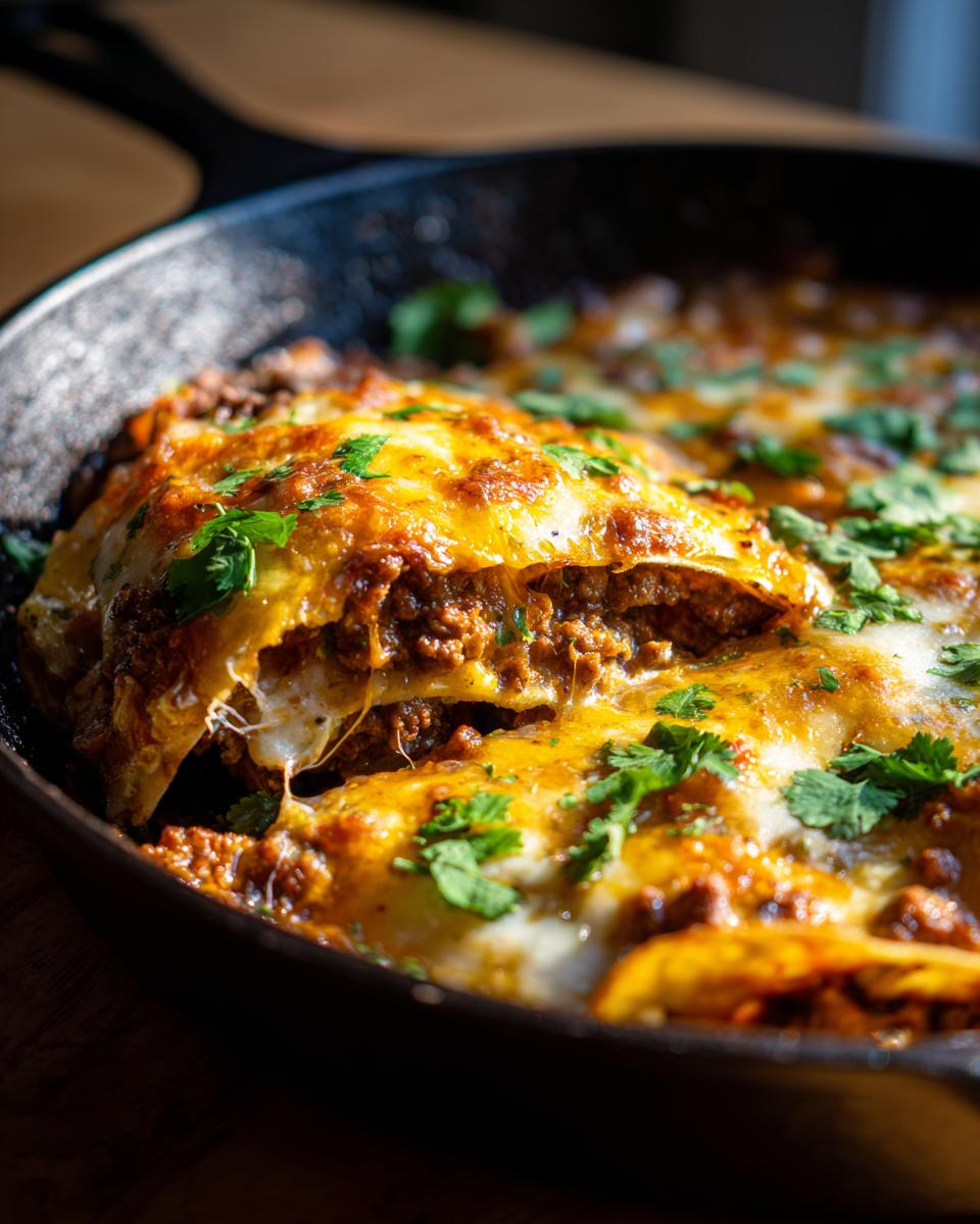 Skillet Green Chili Enchilada Bake - detail 2