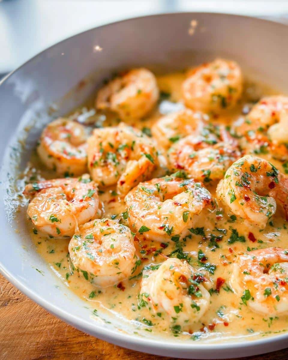 creamy garlic shrimp recipe - detail 1