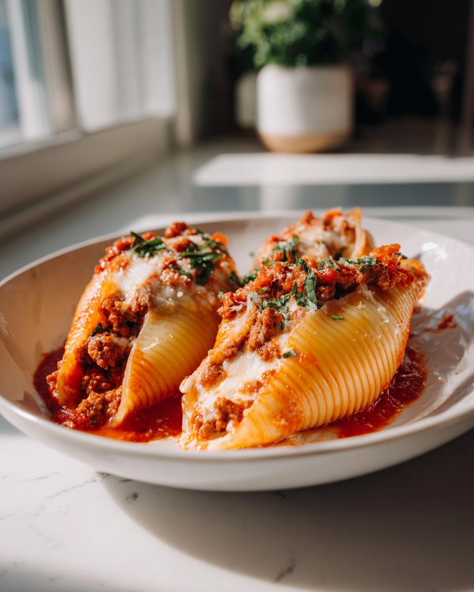 beef-stuffed shells - detail 1