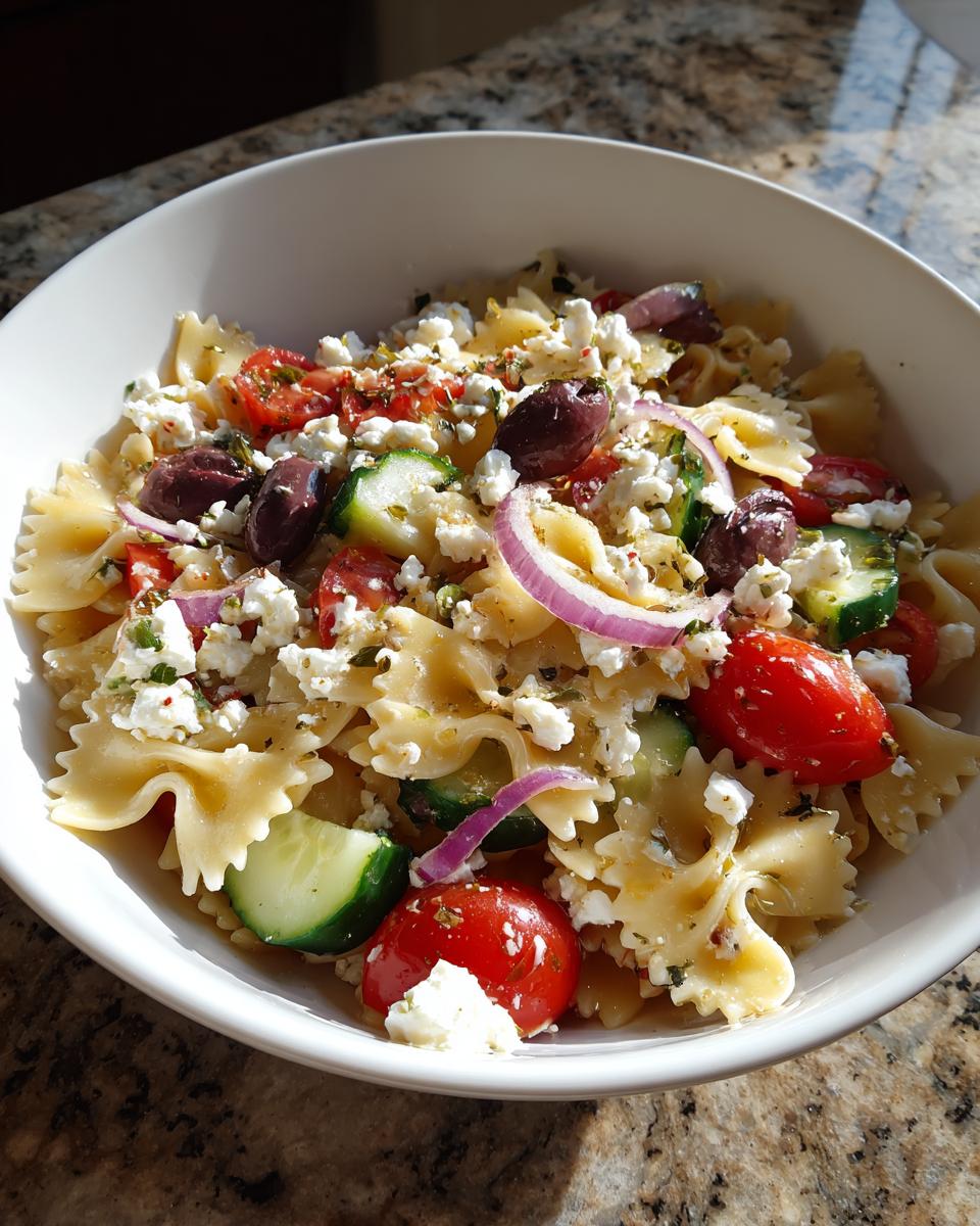 bow tie pasta salad - detail 1