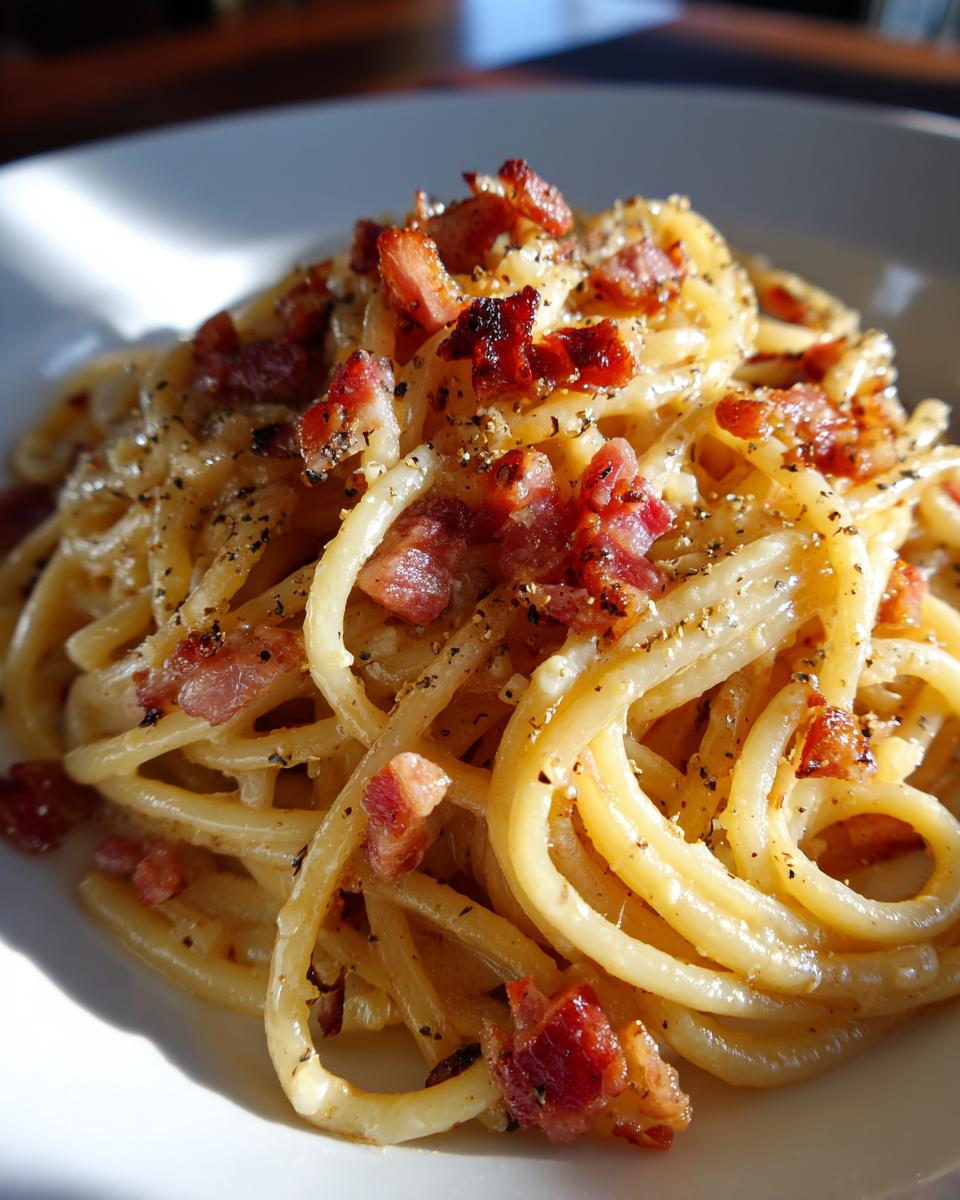 budget spaghetti carbonara - detail 1