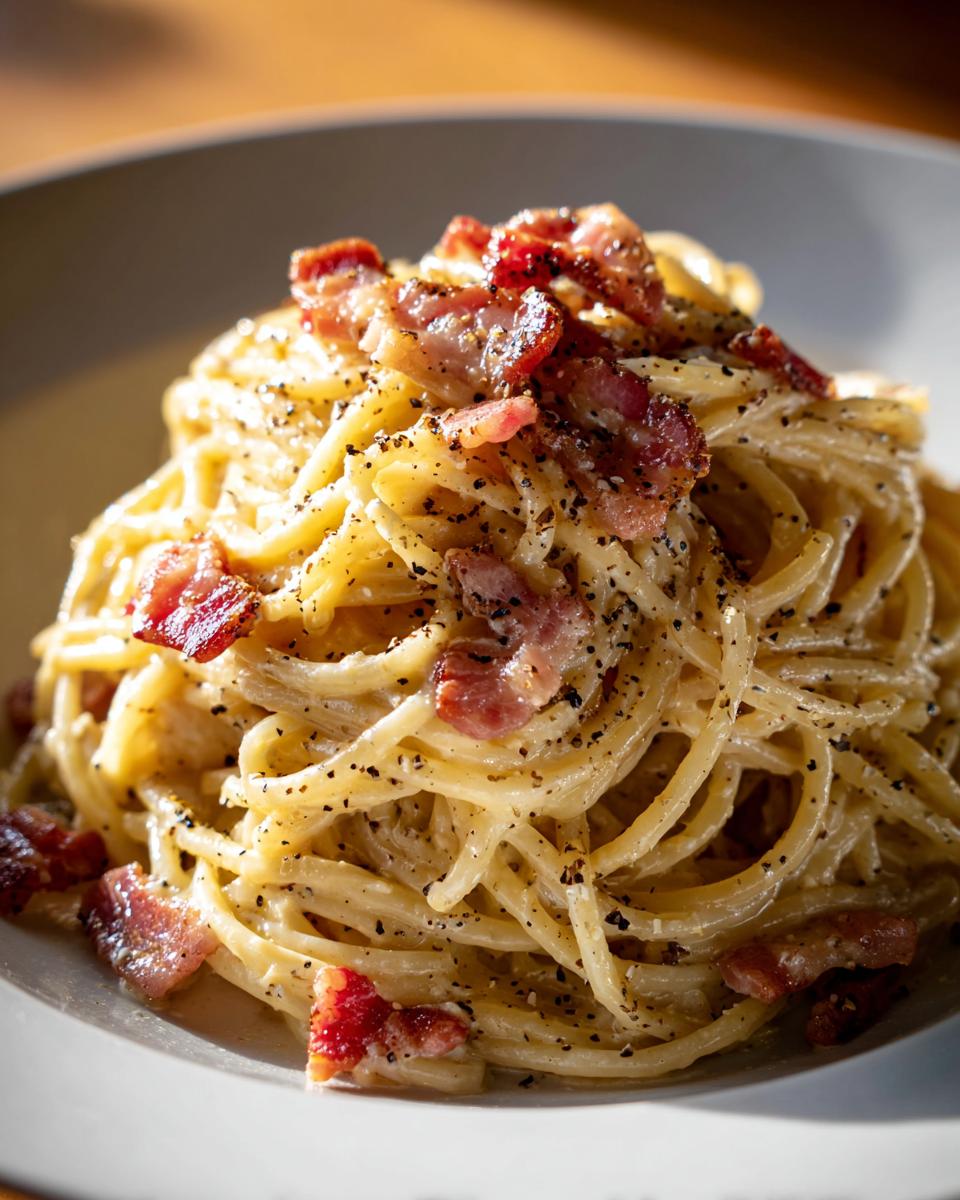 budget spaghetti carbonara - detail 2