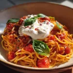burst tomato burrata pasta