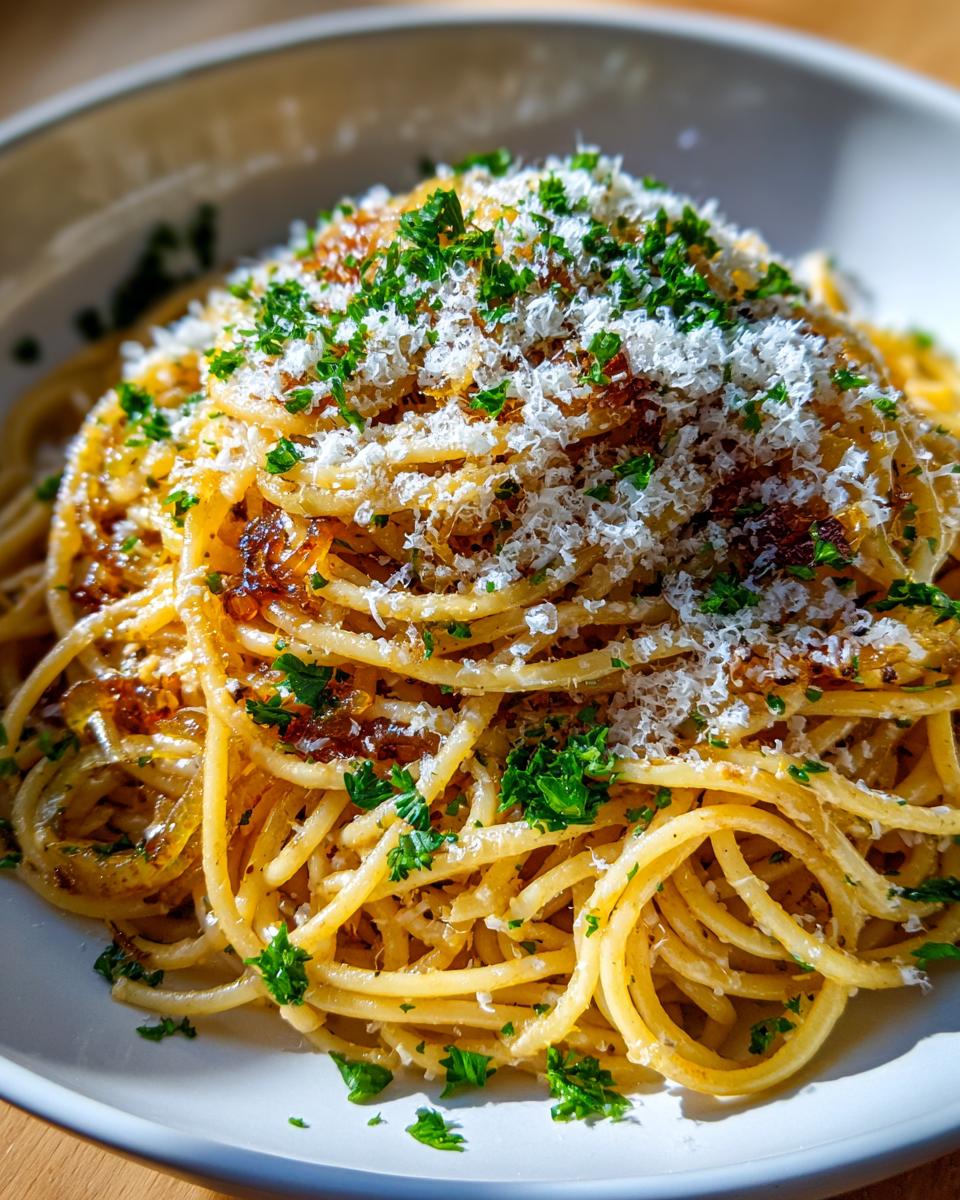 caramelized onion pasta - detail 3
