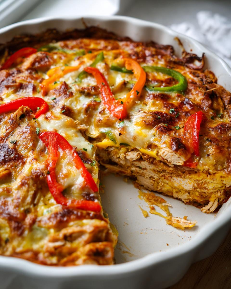 chicken fajita casserole - detail 1