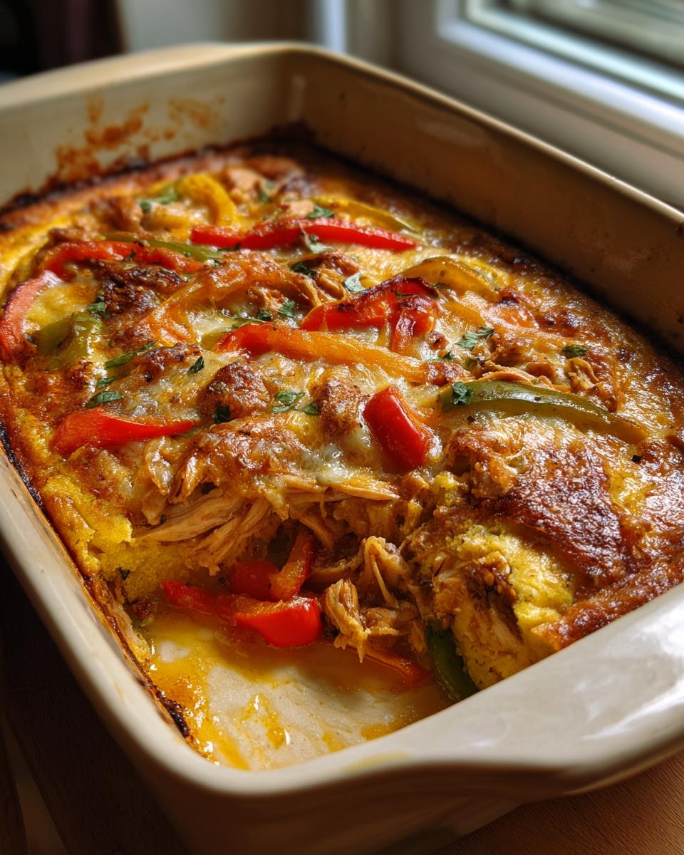 chicken fajita casserole - detail 2