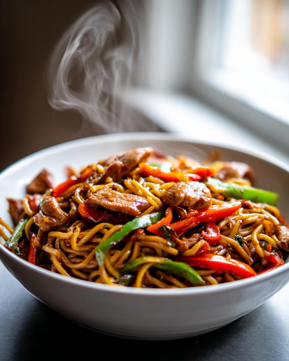chicken stir fry noodles - detail 1