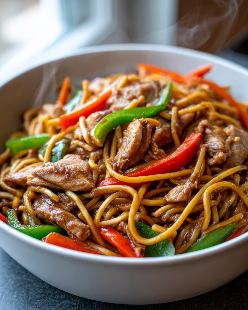 chicken stir fry noodles - detail 2