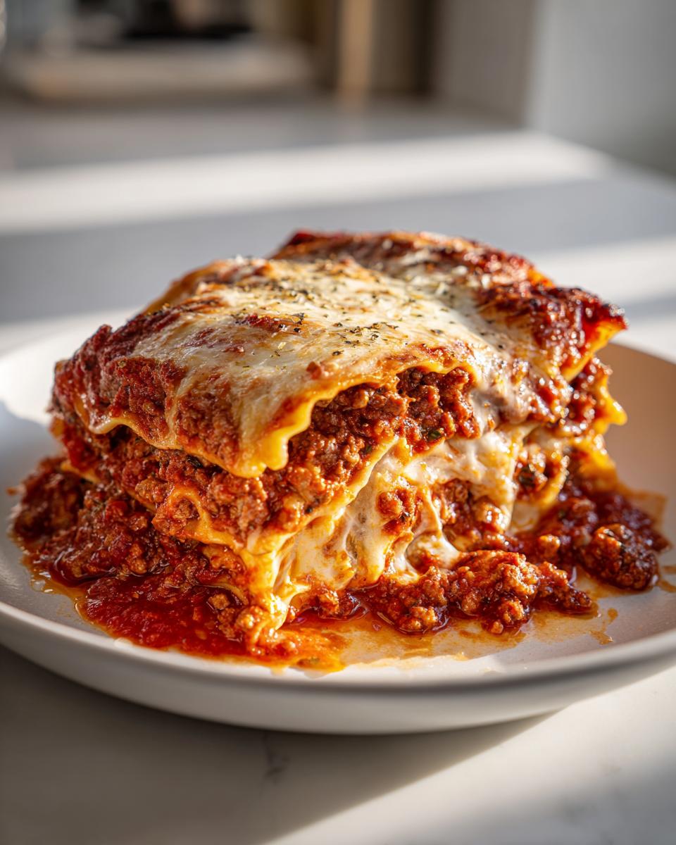 classic ricotta meat lasagna - detail 1