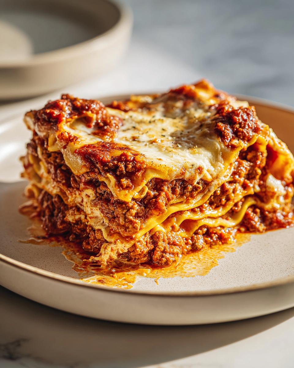 classic ricotta meat lasagna - detail 2