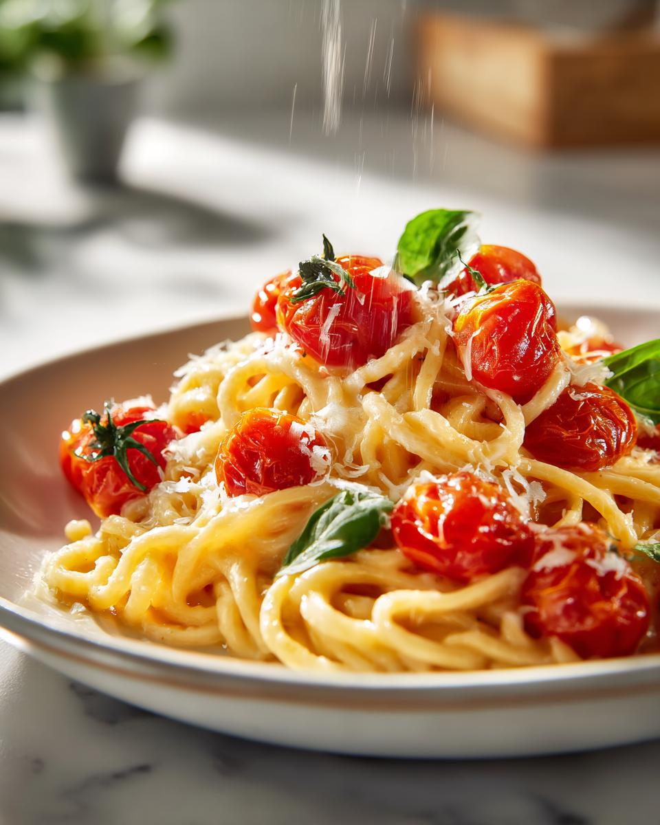 creamy cherry tomato pasta - detail 2
